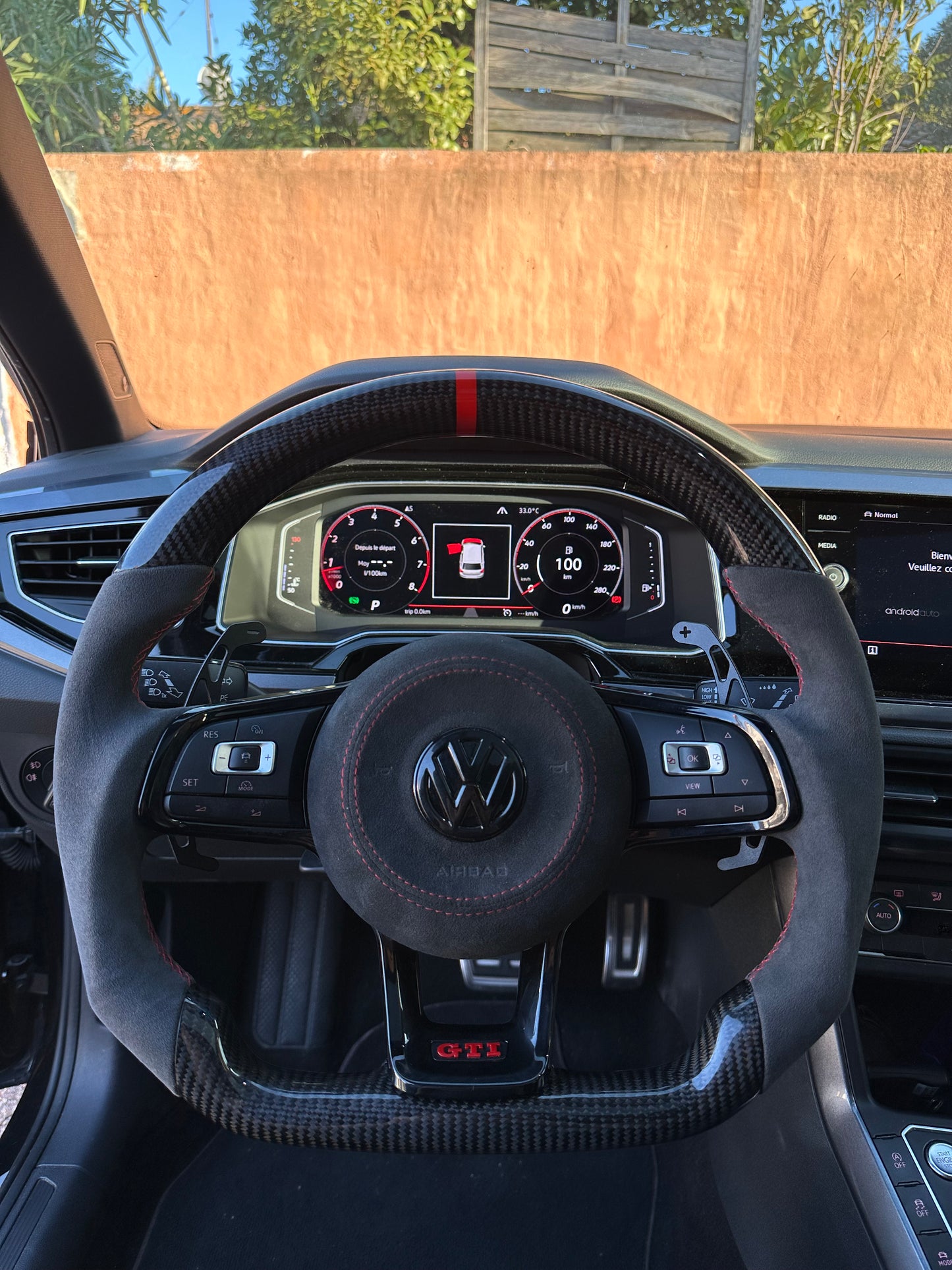 Volant Carbone Personnalisable Volkswagen Golf 7 / Polo 5 6C / Polo 6 AW / Scirocco Phase 2 ... - AUTO SHOP