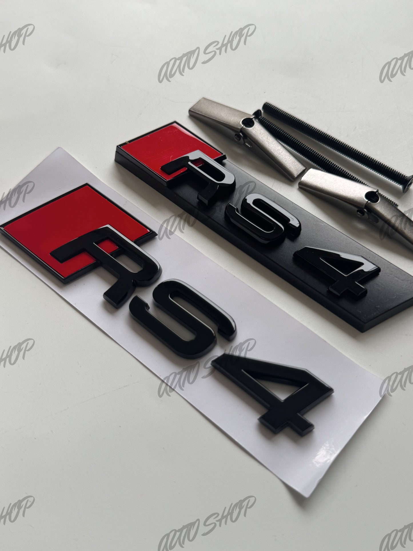 Pack Complet Logos Audi RS4 Noir Brillant