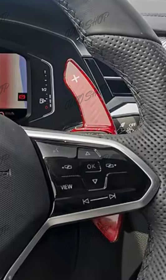 Extensions Palettes Carbone Volkswagen Golf 8 / Polo 6 Phase 2 / Golf 7 7.5 et Polo 5 et 6 sans volant Sport - AUTO SHOP