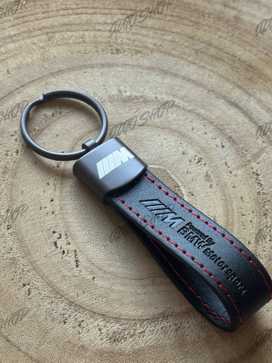 Porte clés BMW M Cuir Embossé Surpiqûres - AUTO SHOP
