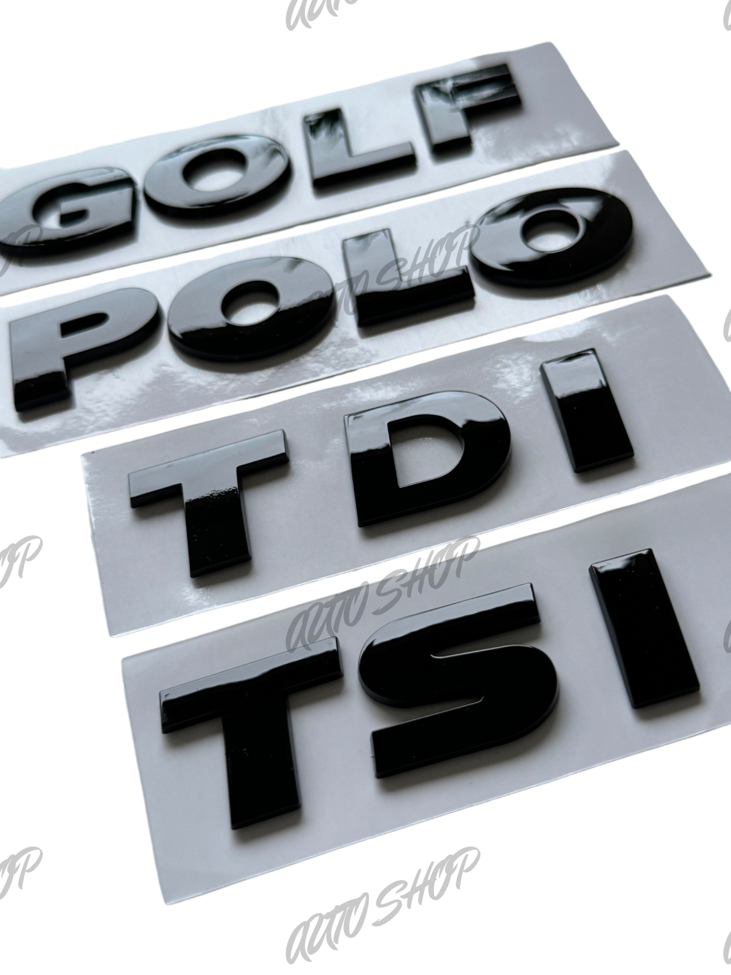 Badge de coffre Golf Polo TSI TDI Noir - AUTO SHOP