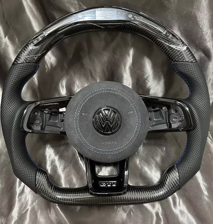 Volant Carbone Personnalisable Volkswagen Golf 7 / Polo 5 6C / Polo 6 AW / Scirocco Phase 2 ...