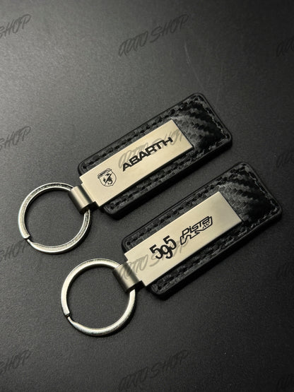 Porte clés Abarth Look Carbone Gravé (différents modèles) - AUTO SHOP