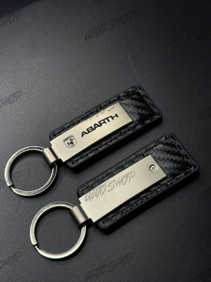 Porte clés Abarth Look Carbone Gravé (différents modèles) - AUTO SHOP