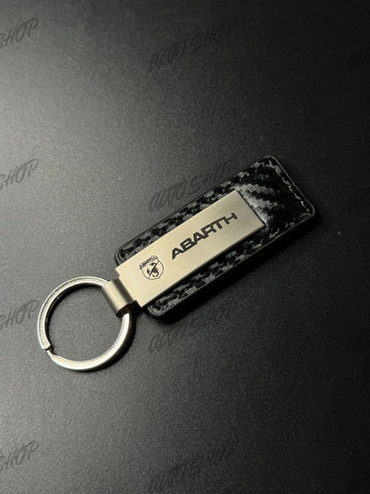 Porte clés Abarth Look Carbone Gravé (différents modèles) - AUTO SHOP