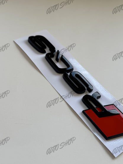 Logo Monogramme Coffre Audi RSQ3 Noir Brillant - AUTO SHOP