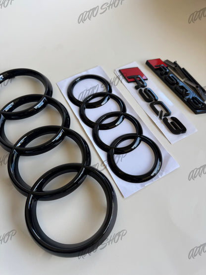 Pack Complet Logos Audi RSQ3 Noir Brillant - AUTO SHOP