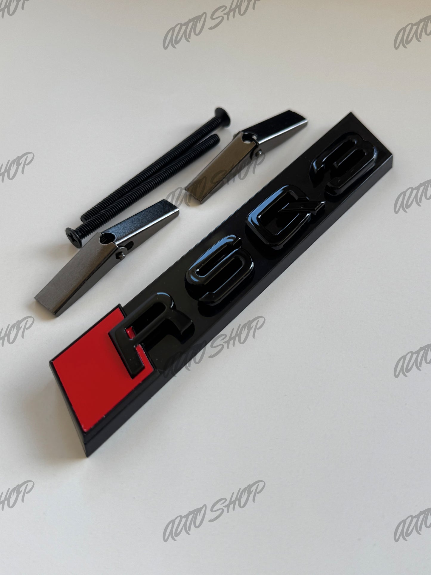 Kit Logo Calandre Avant Audi RSQ3 Noir Brillant - AUTO SHOP