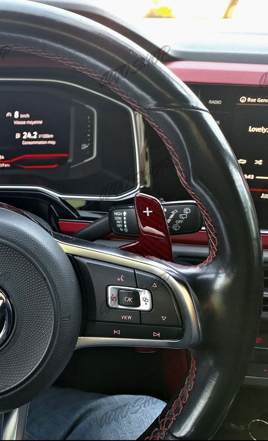 Palettes Carbone / Aluminium Volkswagen Golf 7 7.5 / Polo 5 6C / Polo 6 AW / ... (Type C) - AUTO SHOP