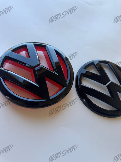 Pack Logo avant + arrière Polo 5 6R Phase 1 Noir - AUTO SHOP