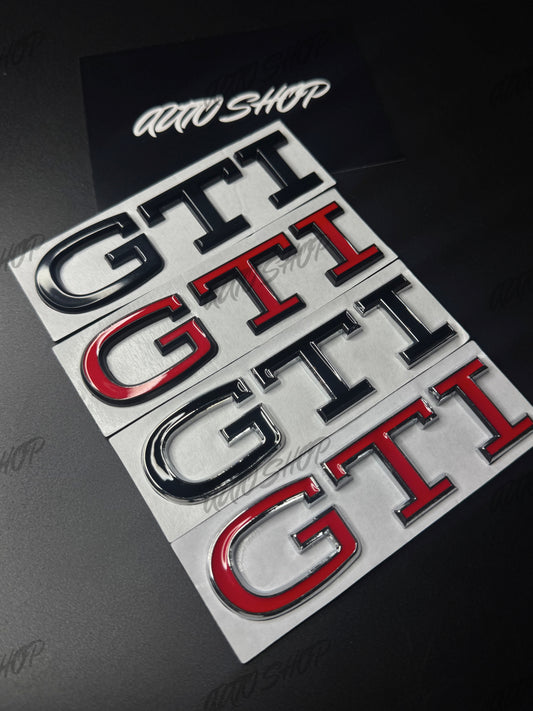 Badge coffre et calandre Volkswagen GTI (nouveau logo) - AUTO SHOP