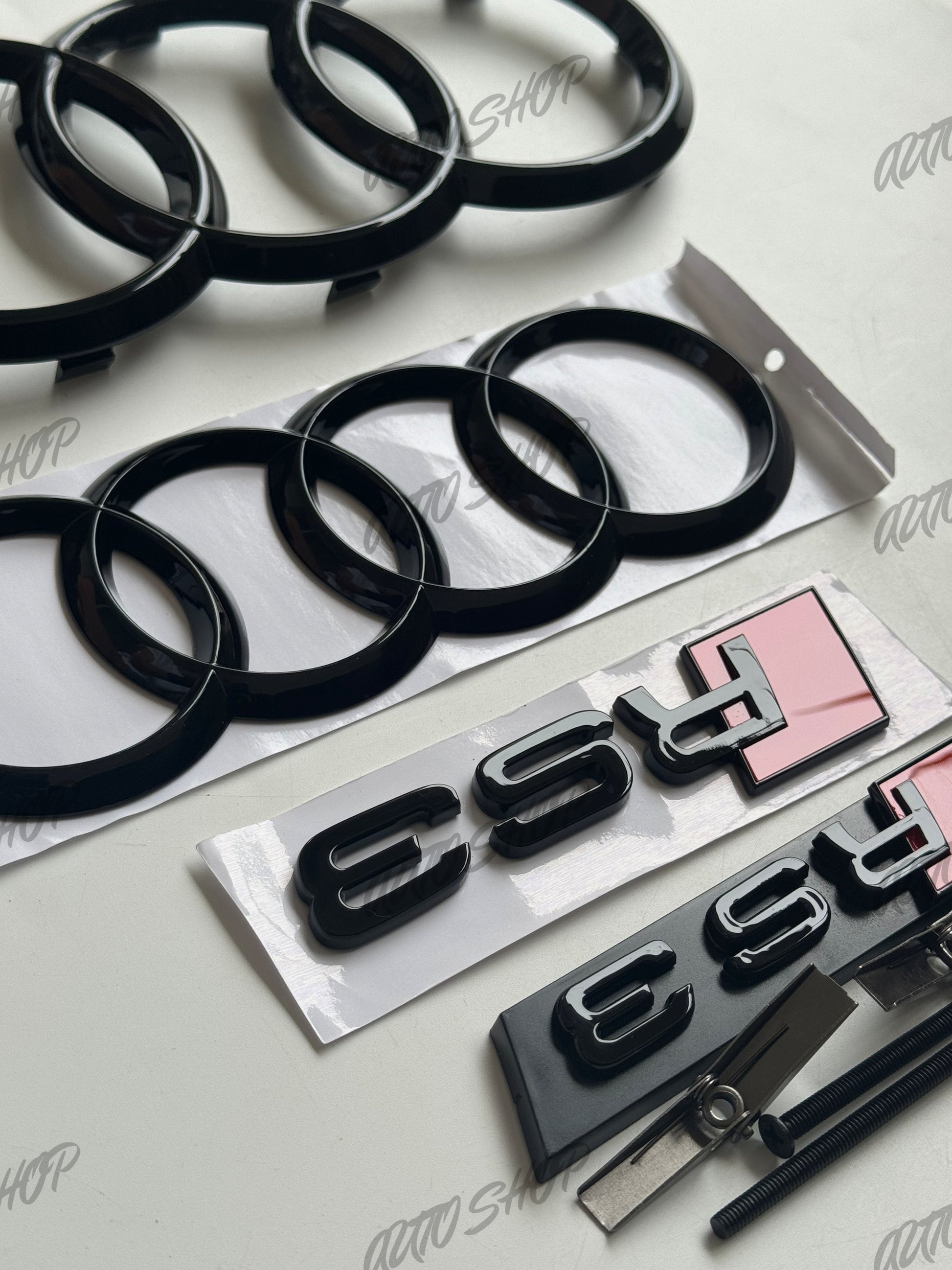 Pack Complet Logos Audi RS3 Noir Brillant - AUTO SHOP