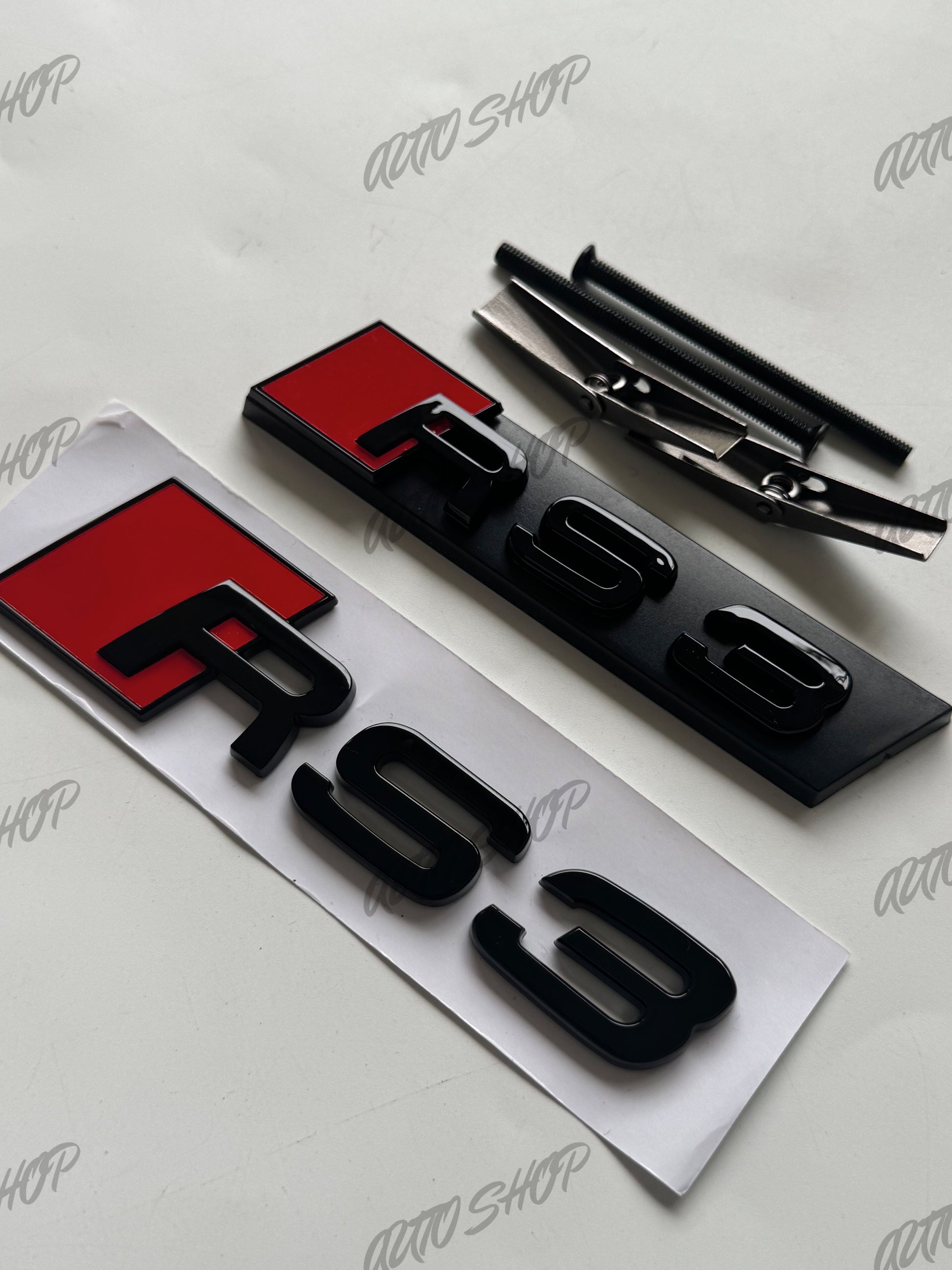 Pack Complet Logos Audi RS3 Noir Brillant - AUTO SHOP
