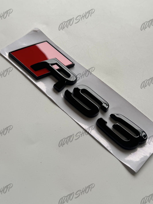 Logo Monogramme Coffre Audi RS3 Noir Brillant - AUTO SHOP