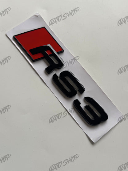 Logo Monogramme Coffre Audi RS3 Noir Brillant - AUTO SHOP