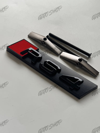 Kit Logo Calandre Avant Audi RS4 Noir Brillant