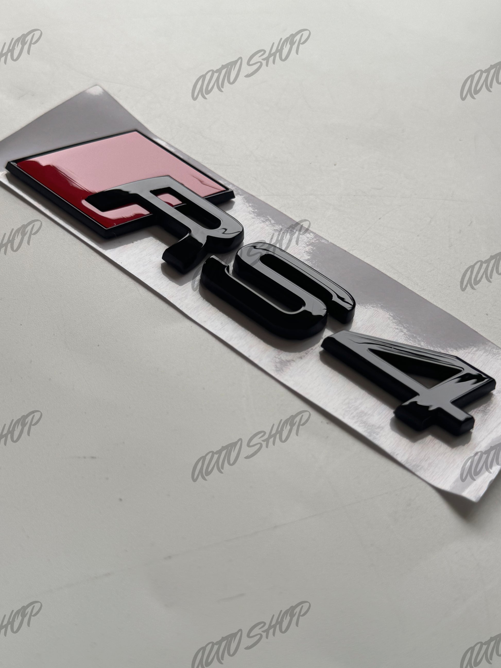 Logo Monogramme Coffre Audi RS4 Noir Brillant - AUTO SHOP