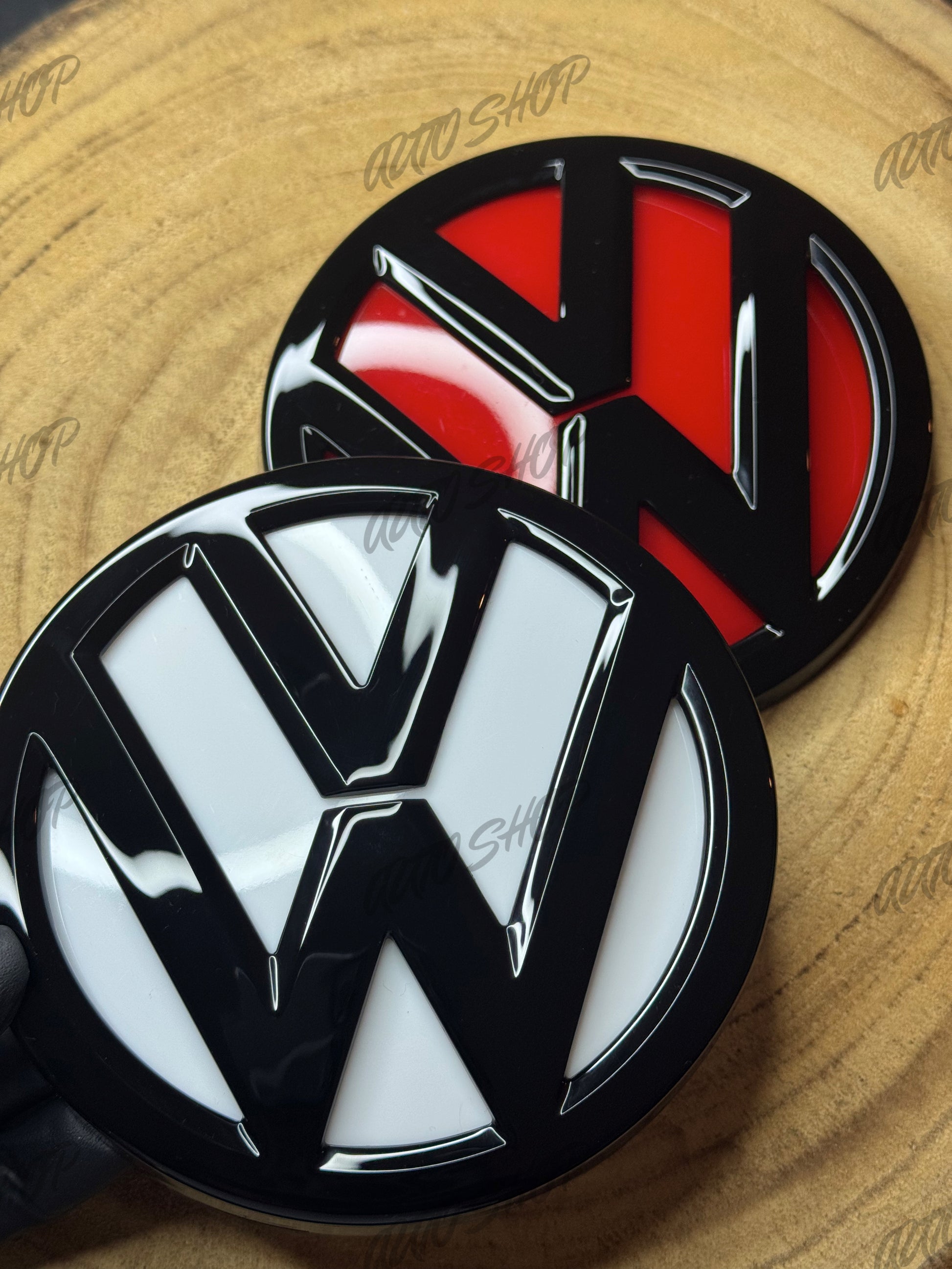 Fond de Logo de Coffre Golf 7 (noir/blanc/rouge) - AUTO SHOP