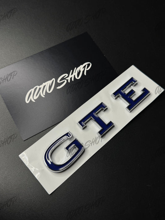 Badge de coffre Volkswagen GTE (nouveau logo) - AUTO SHOP