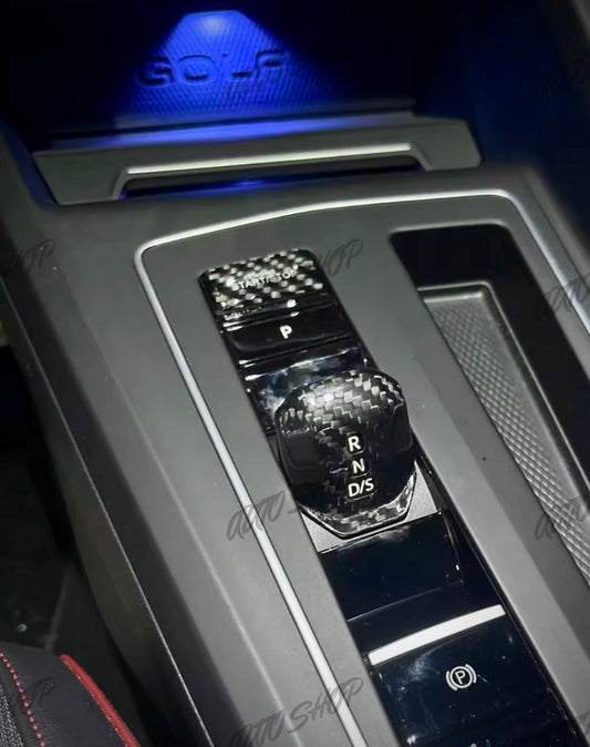 Couvre Sélecteur de vitesse Golf 8 Carbone