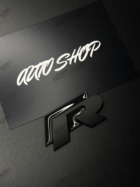 Badge logo coffre / calandre Volkswagen R (ancien logo) - AUTO SHOP