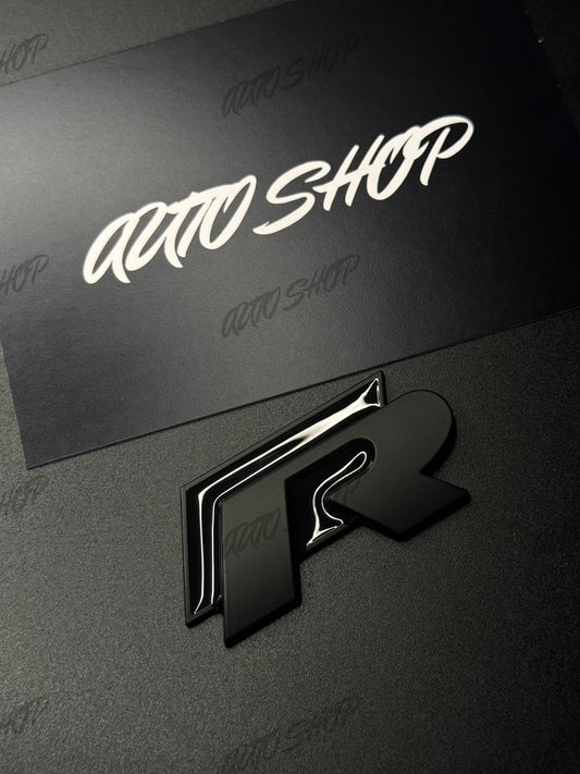 Badge logo coffre / calandre Volkswagen R (ancien logo) - AUTO SHOP