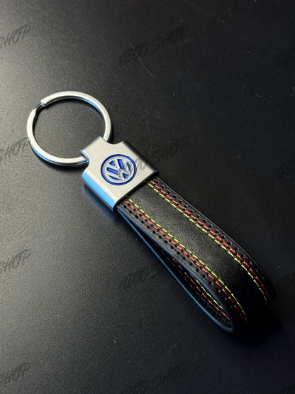 Porte clés Volkswagen Cuir Surpiqûres