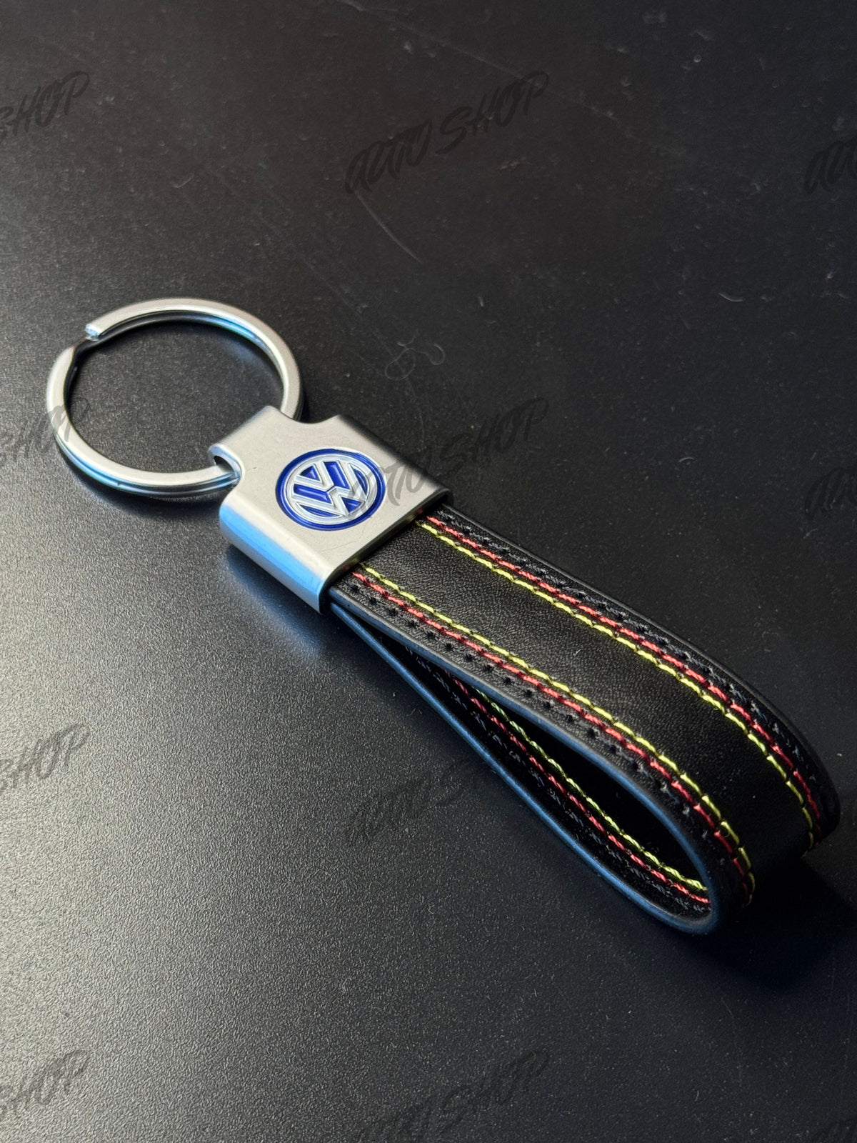 Porte clés Volkswagen Cuir Surpiqûres