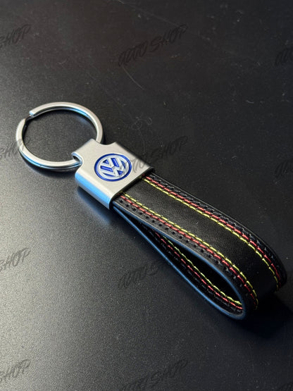 Porte clés Volkswagen Cuir Surpiqûres