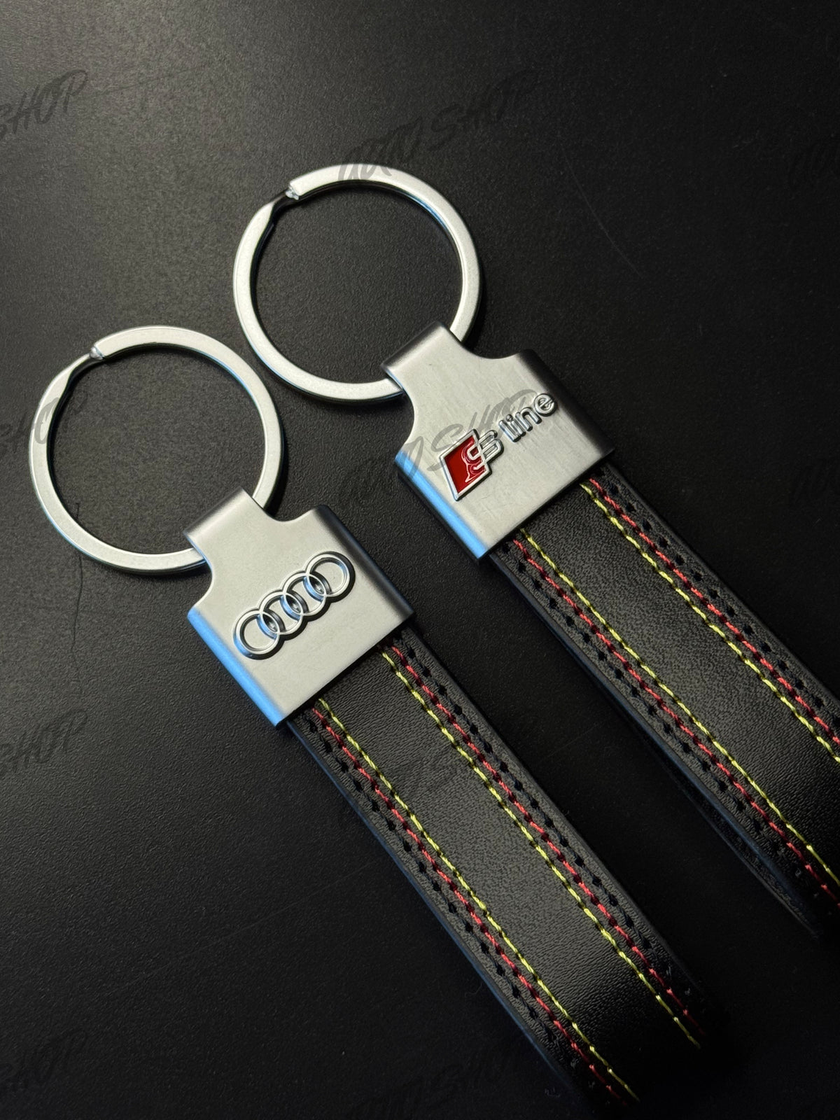 Porte clés Audi / S-Line Cuir Surpiqûres