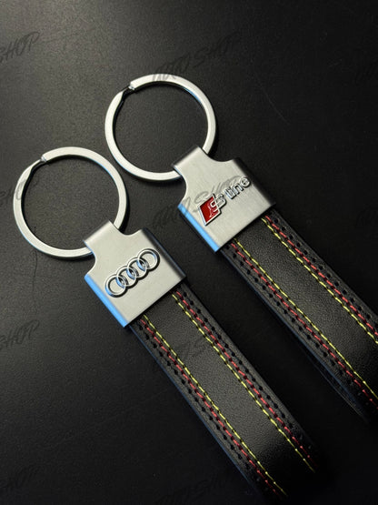 Porte clés Audi / S-Line Cuir Surpiqûres