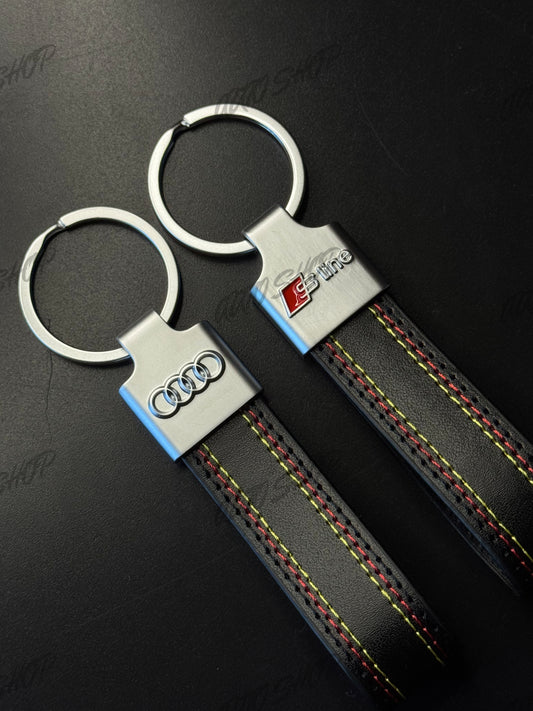 Porte clés Audi / S-Line Cuir Surpiqûres - AUTO SHOP