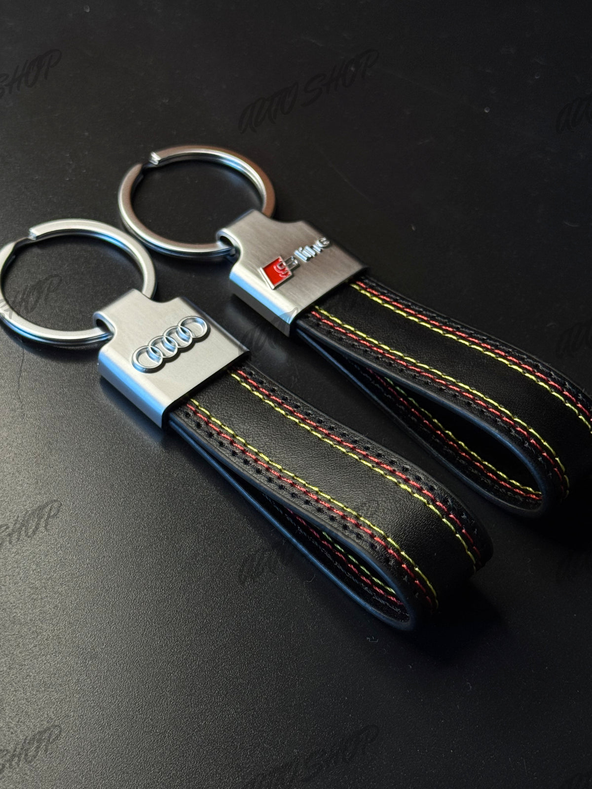 Porte clés Audi / S-Line Cuir Surpiqûres