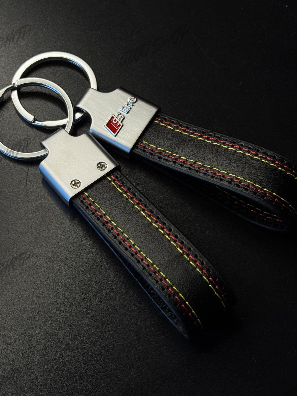 Porte clés Audi / S-Line Cuir Surpiqûres