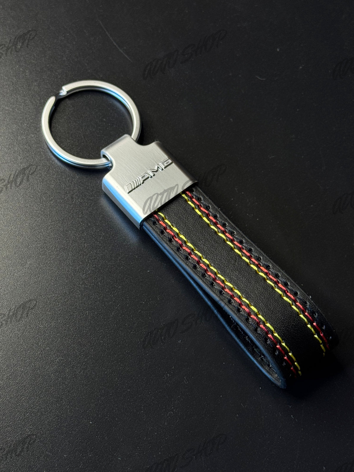 Porte clés Mercedes / AMG Cuir Surpiqûres