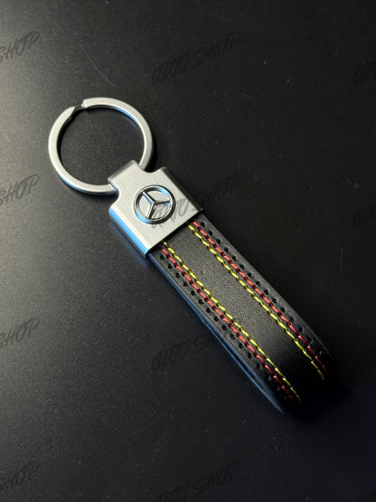 Porte clés Mercedes / AMG Cuir Surpiqûres