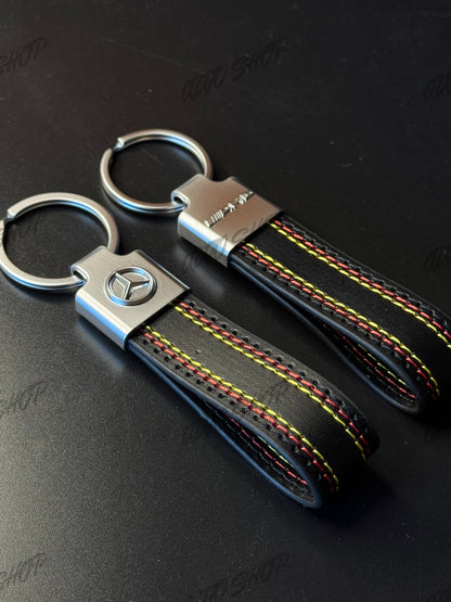 Porte clés Mercedes / AMG Cuir Surpiqûres