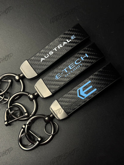 Porte clés Renault E-Tech Hybride / Austral Look Carbone - AUTO SHOP