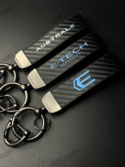 Porte clés Renault E-Tech Hybride / Austral Look Carbone - AUTO SHOP