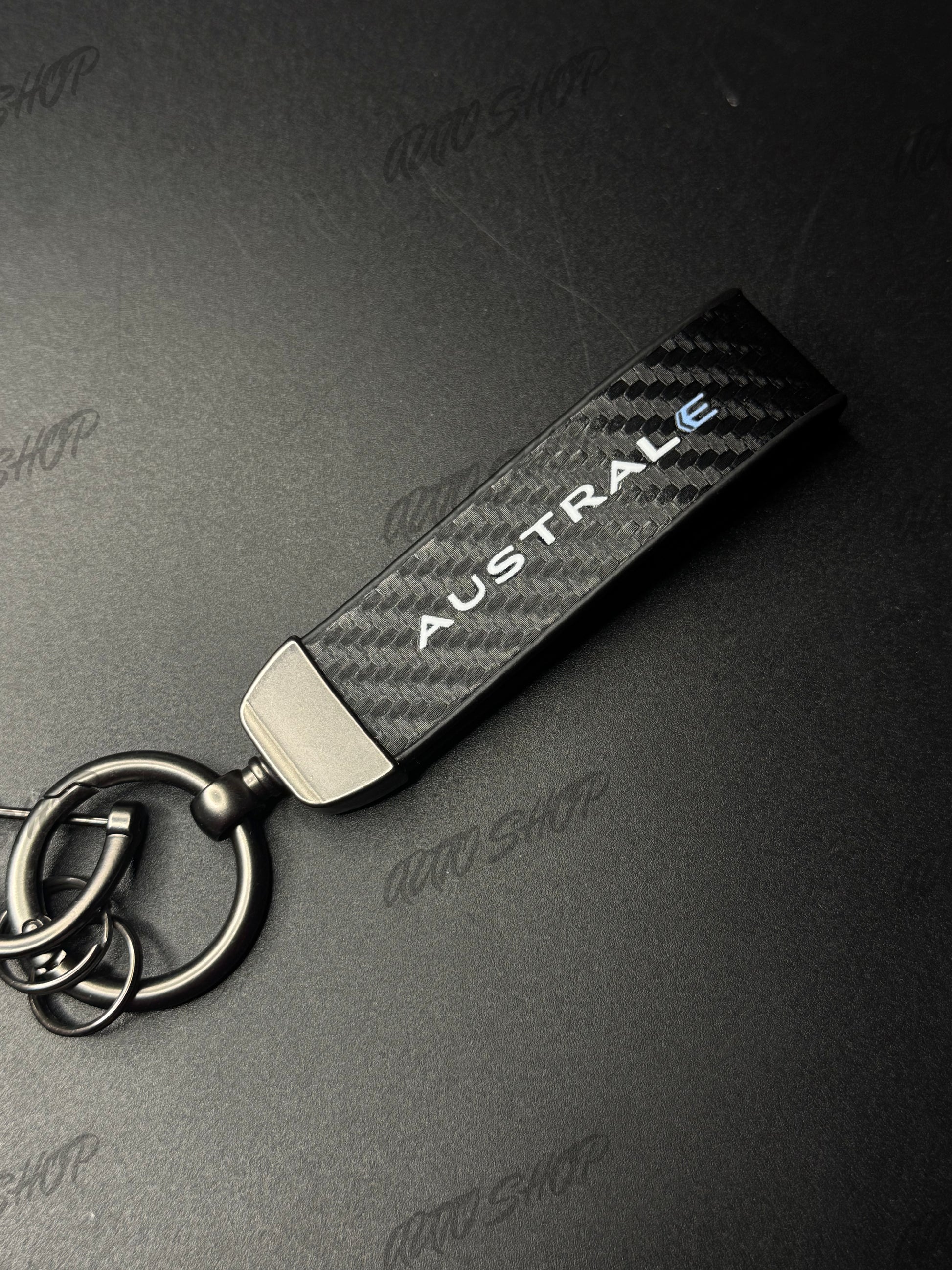 Porte clés Renault E-Tech Hybride / Austral Look Carbone - AUTO SHOP