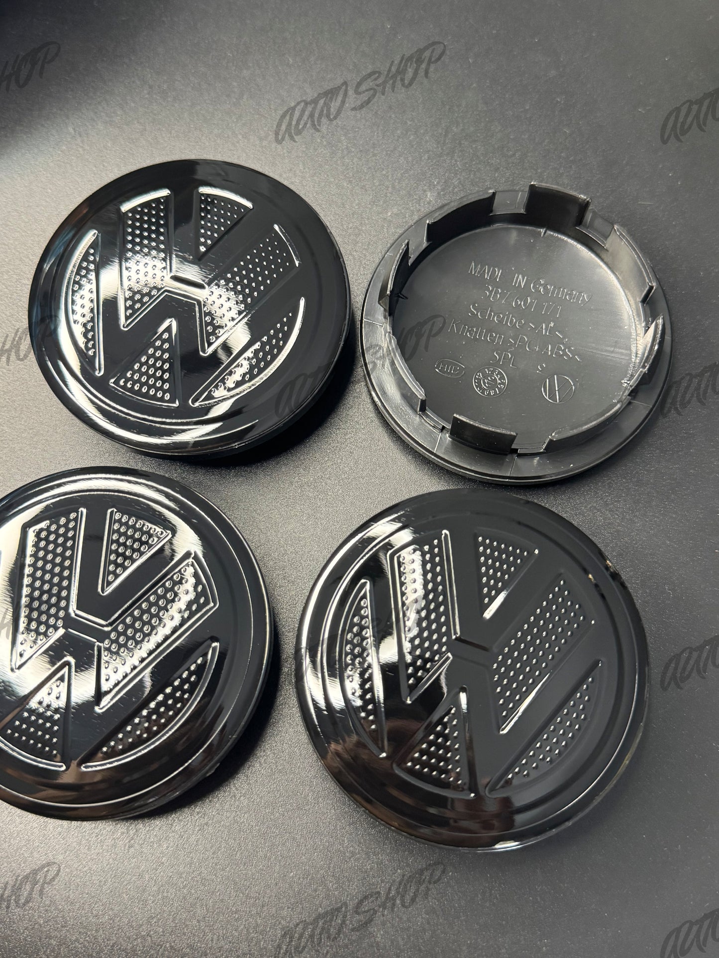 Centre de roues / moyeux Volkswagen Noir - AUTO SHOP