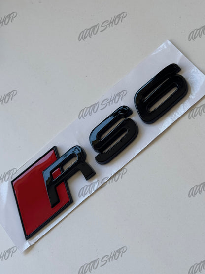 Pack Complet Logos Audi RS6 Noir Brillant - AUTO SHOP