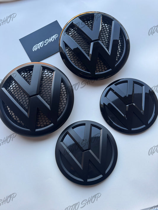 Pack Logo avant + arrière Transporter T5 / T6 Noir - AUTO SHOP