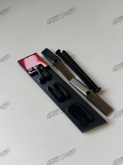 Kit Logo Calandre Avant Audi RS6 Noir Brillant - AUTO SHOP