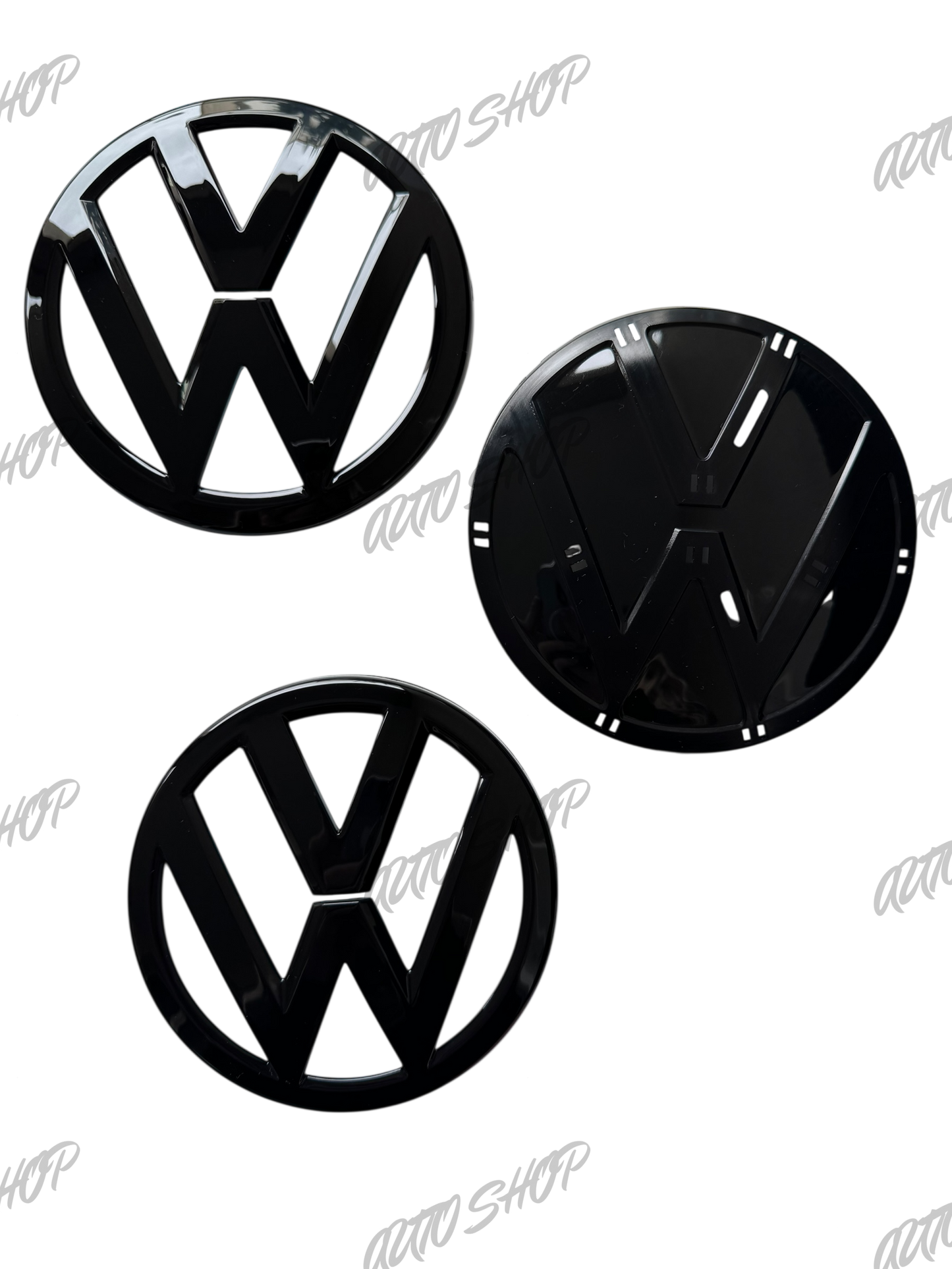Pack Logo avant + arrière Polo 5 6C Phase 2 Noir - AUTO SHOP