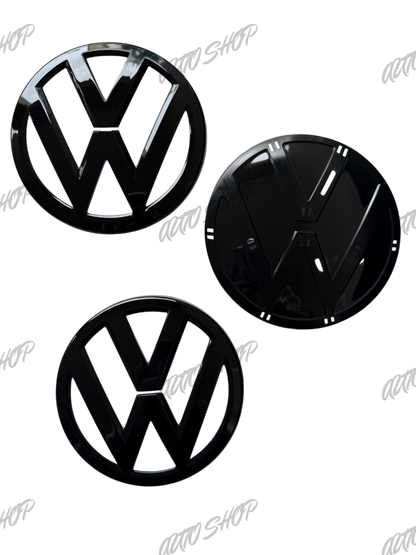 Pack Logo avant + arrière Polo 5 6C Phase 2 Noir - AUTO SHOP
