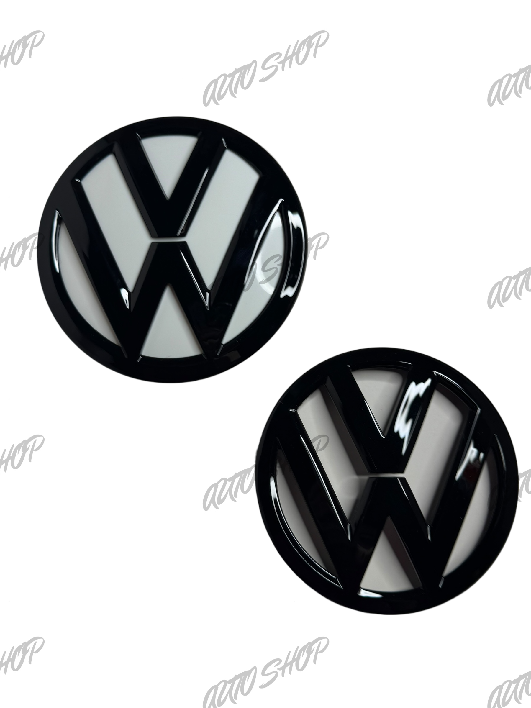 Pack Logo avant + arrière Polo 5 6C Phase 2 Noir - AUTO SHOP