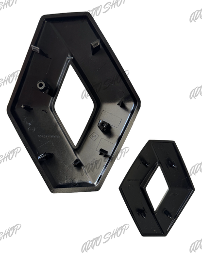 Logo avant + arrière Renault Noir (Mégane 3 / Clio 4 / Captur) - AUTO SHOP