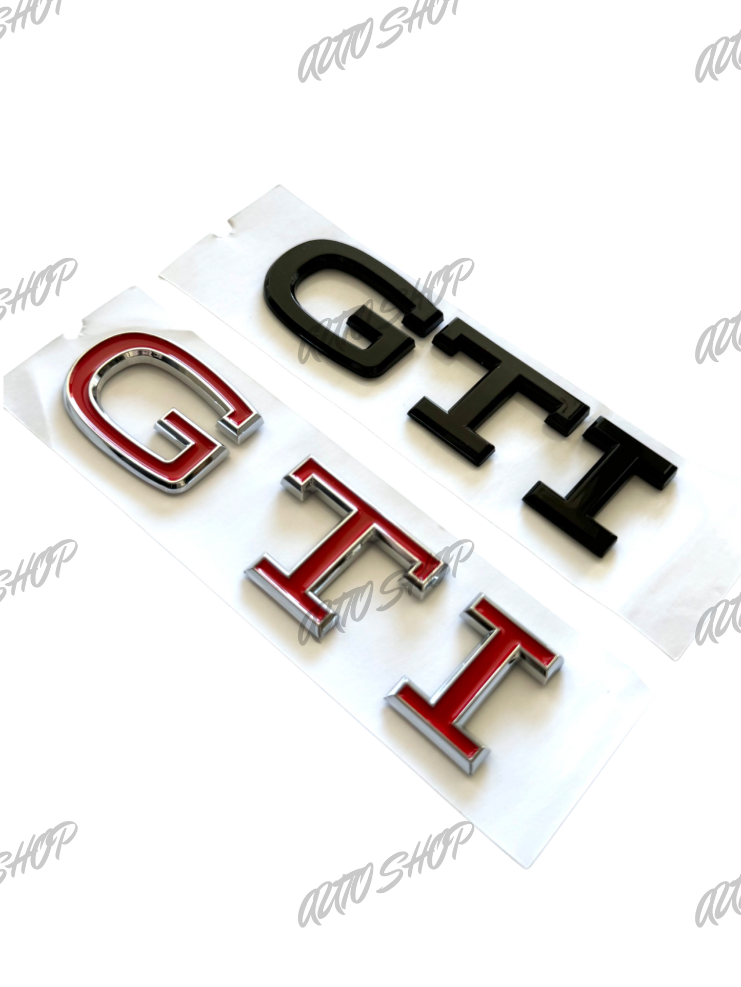 Badge coffre et calandre Volkswagen GTI (nouveau logo)